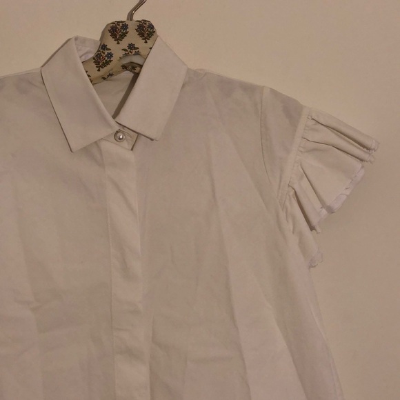 Co Ruffle Sleeve Poplin Blouse - Picture 7 of 7